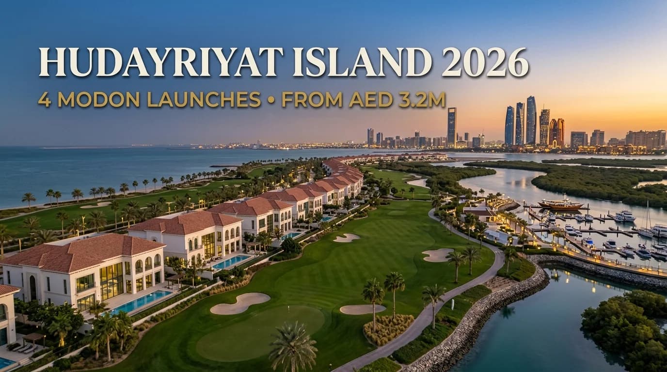 Hudayriyat Island 2026 Villa Launches: Golf Estates, Al Naseem, Nawayef East & Wadeem by Modon